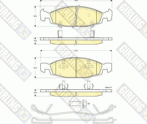 Girling 6141205 - Гальмівні колодки, дискові гальма autocars.com.ua