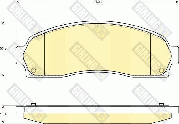 Girling 6141319 - Тормозные колодки, дисковые, комплект autodnr.net