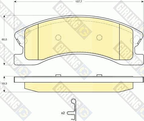 Girling 6141339 - Тормозные колодки, дисковые, комплект avtokuzovplus.com.ua