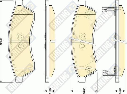 Girling 6141729 - Гальмівні колодки, дискові гальма autocars.com.ua