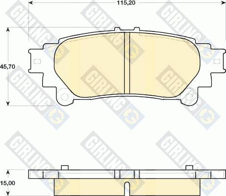 Girling 6141749 - Гальмівні колодки, дискові гальма autocars.com.ua