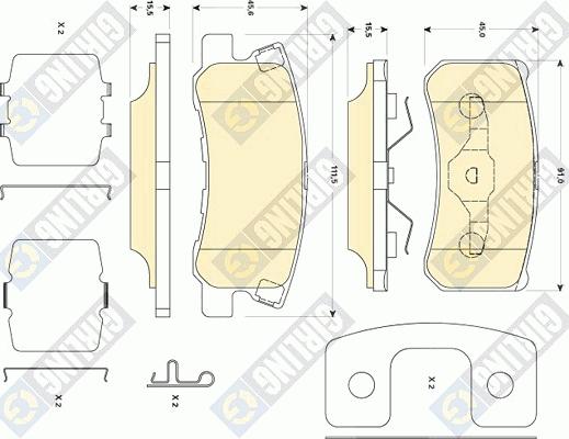 Girling 6146009 - Тормозные колодки, дисковые, комплект autodnr.net