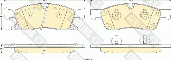 Girling 6146042 - Тормозные колодки, дисковые, комплект avtokuzovplus.com.ua