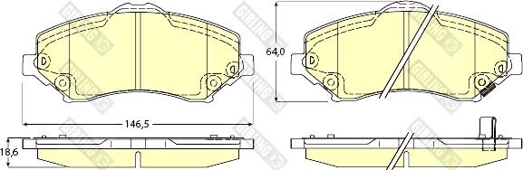 Girling 6146059 - Тормозные колодки, дисковые, комплект avtokuzovplus.com.ua