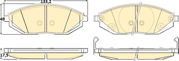 Girling 6146069 - Тормозные колодки, дисковые, комплект avtokuzovplus.com.ua