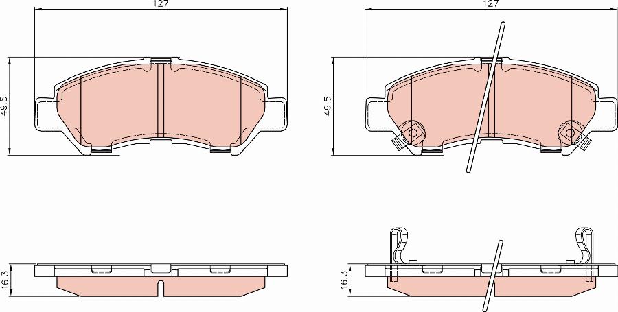 Girling 6189779-1 - Гальмівні колодки, дискові гальма autocars.com.ua