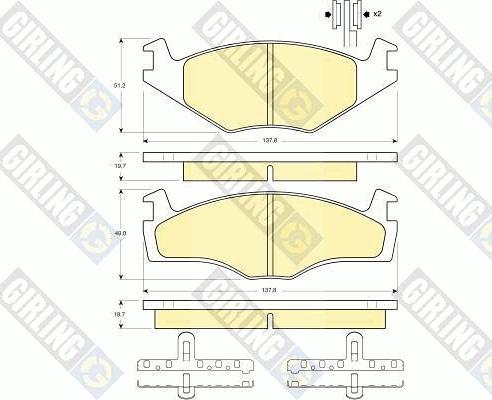 Girling 6410105 - Комплект гальм, дисковий гальмівний механізм autocars.com.ua