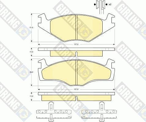 Girling 6410275 - Комплект гальм, дисковий гальмівний механізм autocars.com.ua