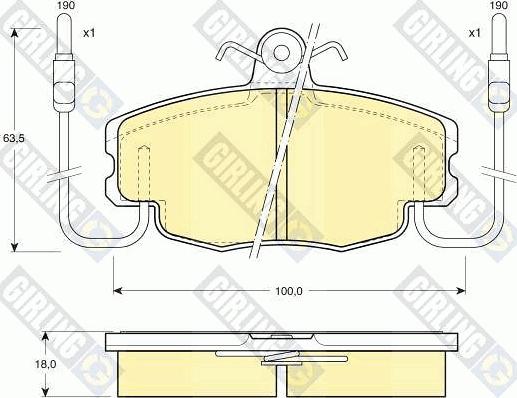 Girling 6410391 - Комплект гальм, дисковий гальмівний механізм autocars.com.ua