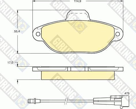 Girling 6410423 - Комплект гальм, дисковий гальмівний механізм autocars.com.ua