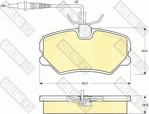 Girling 6410441 - Комплект гальм, дисковий гальмівний механізм autocars.com.ua