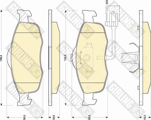 Girling 6410462 - Комплект гальм, дисковий гальмівний механізм autocars.com.ua