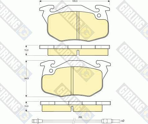 Girling 6410543 - Комплект гальм, дисковий гальмівний механізм autocars.com.ua