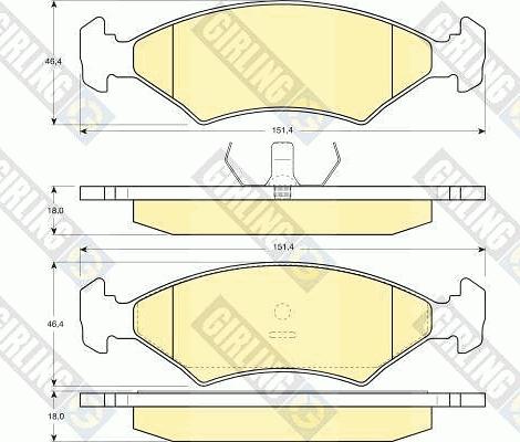 Girling 6410732 - Комплект гальм, дисковий гальмівний механізм autocars.com.ua
