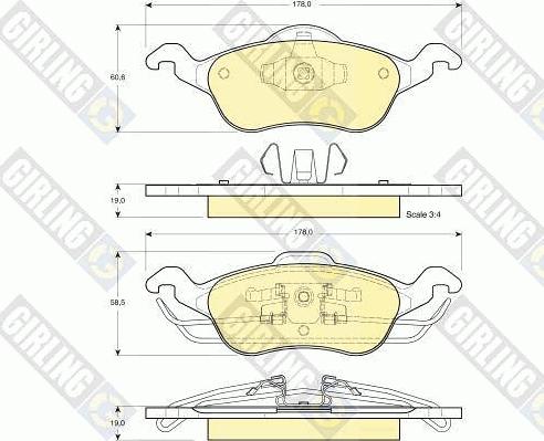 Girling 6410802 - Дисковый тормозной механизм, комплект avtokuzovplus.com.ua