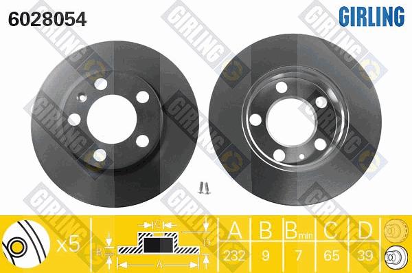 Girling 6410831 - Комплект гальм, дисковий гальмівний механізм autocars.com.ua