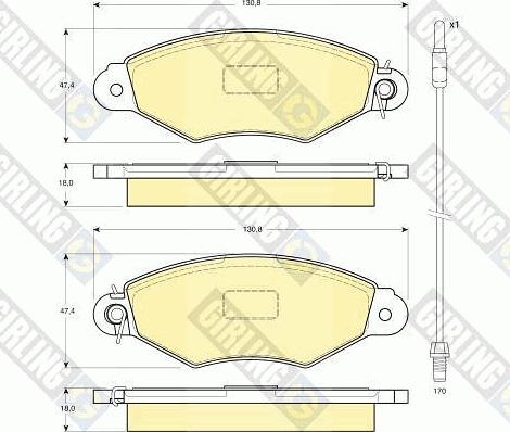 Girling 6411714 - Комплект гальм, дисковий гальмівний механізм autocars.com.ua