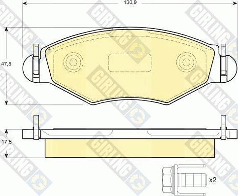 Girling 6410884 - Комплект гальм, дисковий гальмівний механізм autocars.com.ua