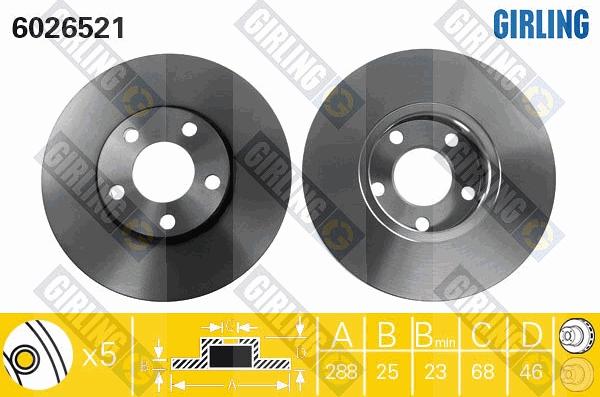 Girling 6410952 - Дисковый тормозной механизм, комплект avtokuzovplus.com.ua