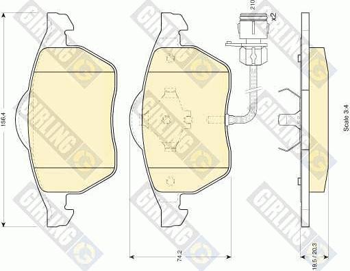 Girling 6410952 - Дисковый тормозной механизм, комплект avtokuzovplus.com.ua