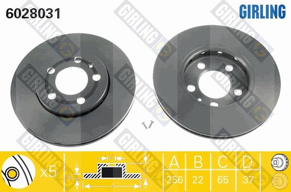 Girling 6411135 - Комплект гальм, дисковий гальмівний механізм autocars.com.ua