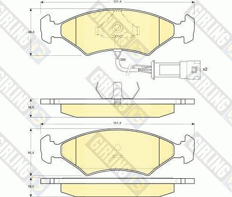 Girling 6411142 - Комплект гальм, дисковий гальмівний механізм autocars.com.ua