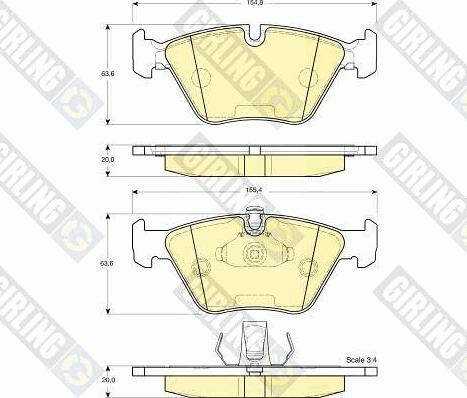 Girling 6411392 - Комплект гальм, дисковий гальмівний механізм autocars.com.ua