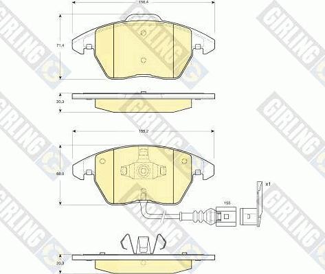 Girling 6411422 - Дисковый тормозной механизм, комплект avtokuzovplus.com.ua