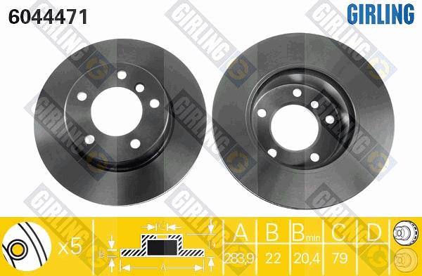 Girling 6411481 - Комплект гальм, дисковий гальмівний механізм autocars.com.ua