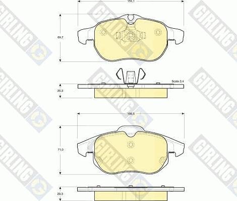 Girling 6411672 - Комплект гальм, дисковий гальмівний механізм autocars.com.ua