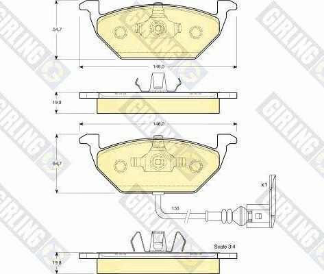 Girling 6411785 - Дисковый тормозной механизм, комплект avtokuzovplus.com.ua