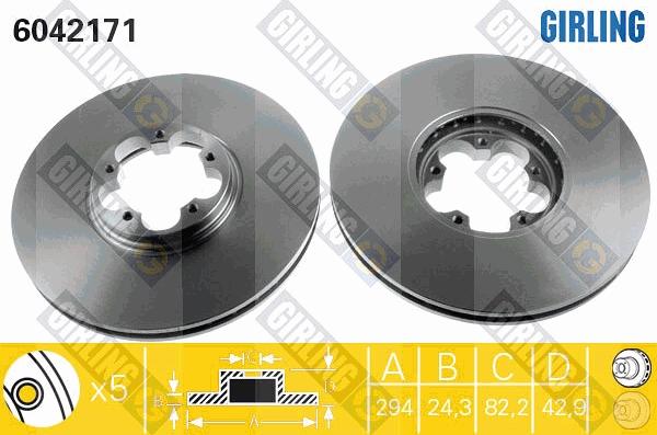 Girling 6411794 - Дисковый тормозной механизм, комплект avtokuzovplus.com.ua