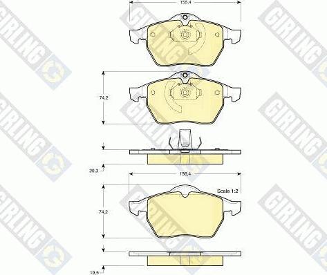 Girling 6411822 - Комплект гальм, дисковий гальмівний механізм autocars.com.ua