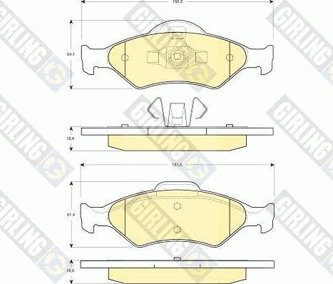 Girling 6411842 - Комплект гальм, дисковий гальмівний механізм autocars.com.ua