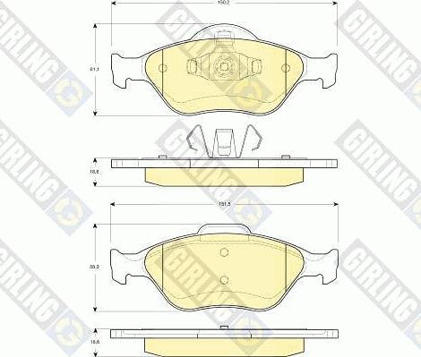 Girling 6411862 - Комплект гальм, дисковий гальмівний механізм autocars.com.ua