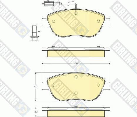 Girling 6411874 - Комплект гальм, дисковий гальмівний механізм autocars.com.ua