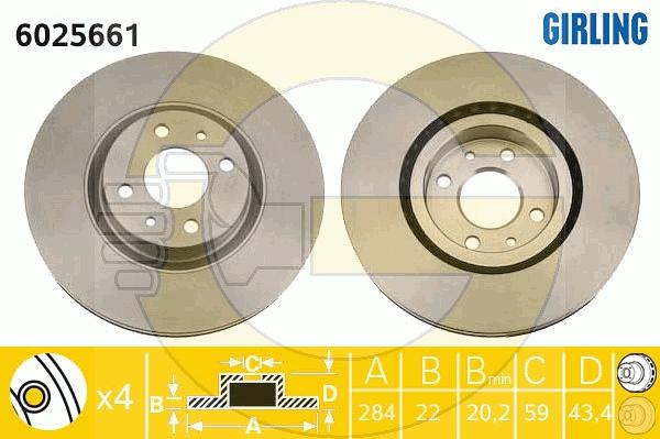 Girling 6411874 - Комплект гальм, дисковий гальмівний механізм autocars.com.ua