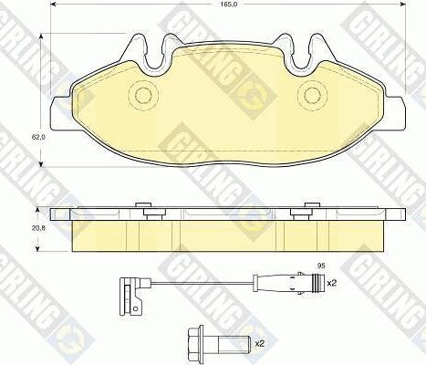 Girling 6412024 - Комплект гальм, дисковий гальмівний механізм autocars.com.ua