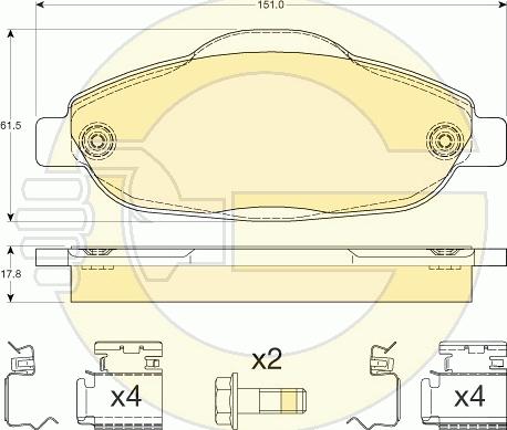 Girling 6412054 - Дисковый тормозной механизм, комплект avtokuzovplus.com.ua