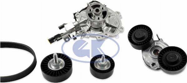 GK K982682A - Водяний насос + комплект струмкових ременів autocars.com.ua