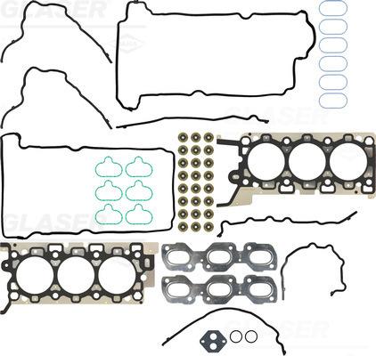 Glaser D37083-00 - Комплект прокладок, головка циліндра autocars.com.ua