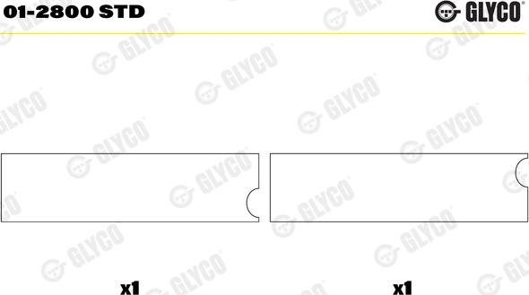 Glyco 01-2800 STD - Шатунный подшипник avtokuzovplus.com.ua