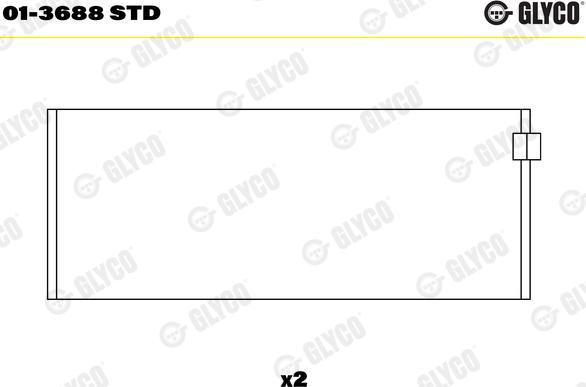 Glyco 01-3688 STD - шатуни підшипник autocars.com.ua