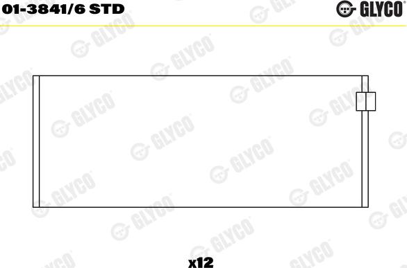 Glyco 01-3841/6 STD - Шатунный подшипник avtokuzovplus.com.ua