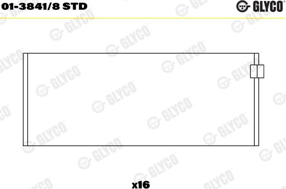 Glyco 01-3841/8 STD - Шатунный подшипник avtokuzovplus.com.ua