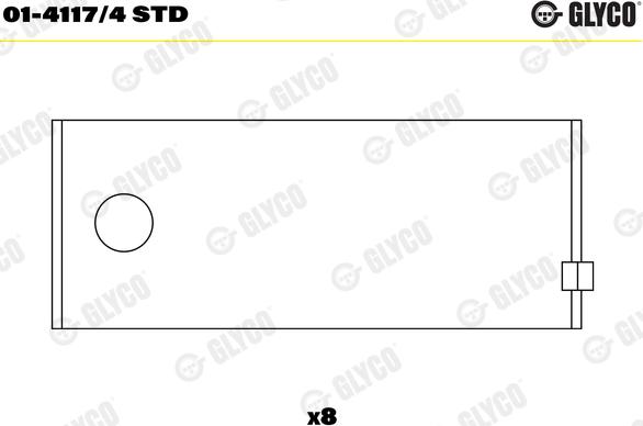 Glyco 01-4117/4 STD - шатуни підшипник autocars.com.ua