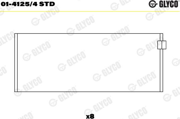 Glyco 01-4125/4 STD - шатуни підшипник autocars.com.ua