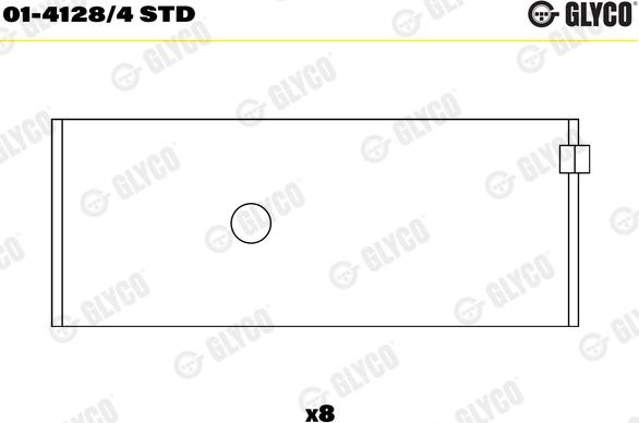 Glyco 01-4128/4 STD - Шатунный подшипник avtokuzovplus.com.ua