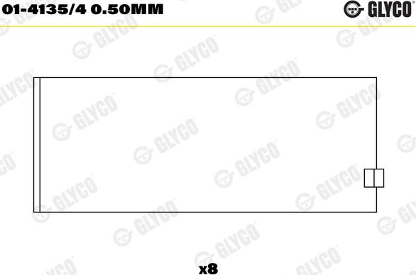 Glyco 01-4135/4 0.50mm - Шатуни підшипник autocars.com.ua