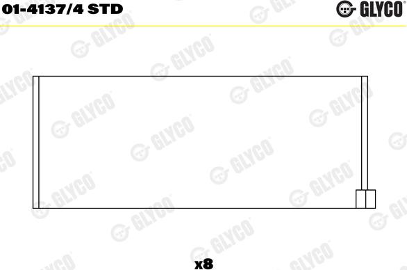 Glyco 01-4137/4 STD - Шатунный подшипник avtokuzovplus.com.ua